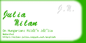 julia milan business card